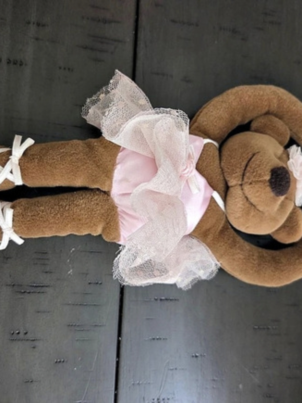 Russ Berrie Ballerina Bear Brown & Pink Ballerina Plush Toy